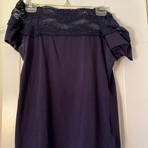 H&M Off the Shoulder Lace Blouse